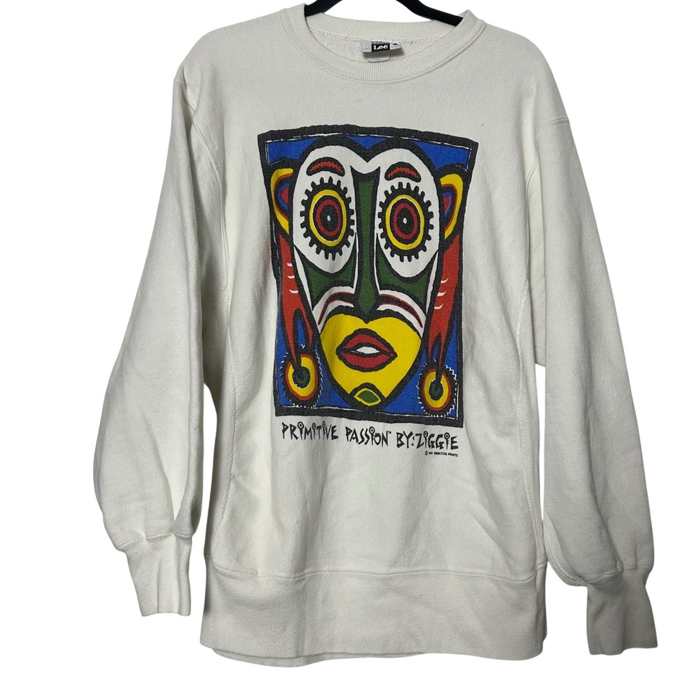 Vintage Lee Superweight Cotton Graphic Sweatshirt Primitive Passion By Ziggie XL